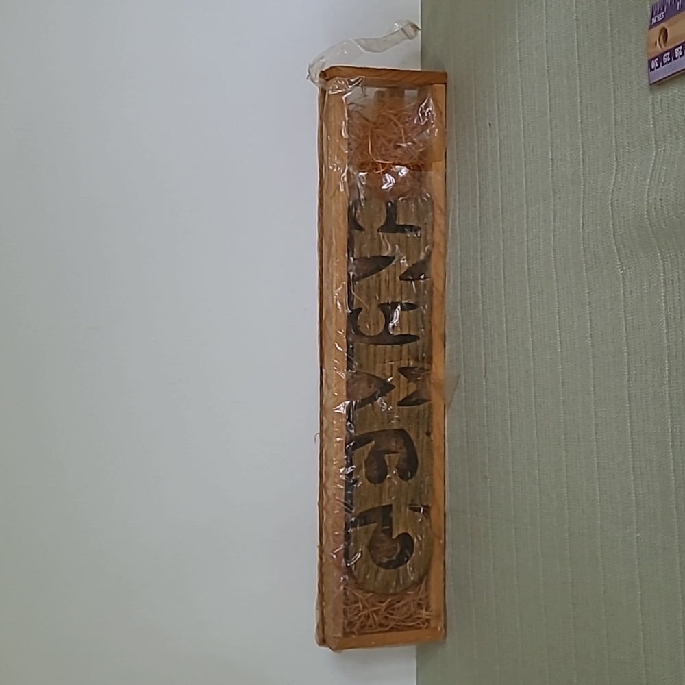 Vintage Wooden Gemini Sign